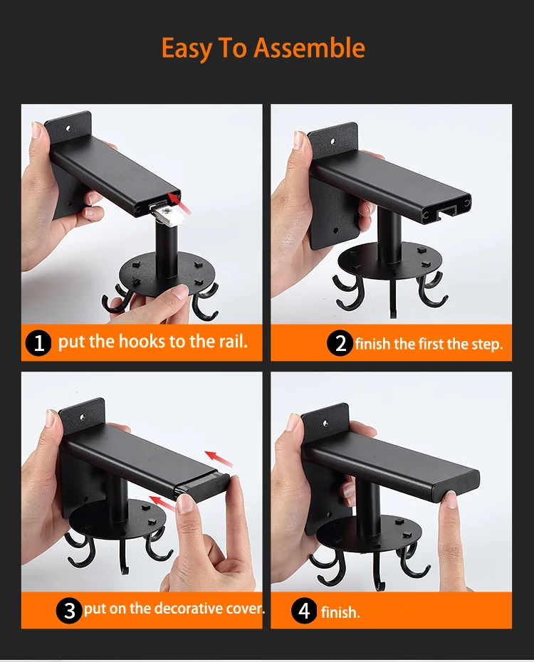 Pack 2 Support de rangement rotatif 360 a 8 crochets en acier inoxydable