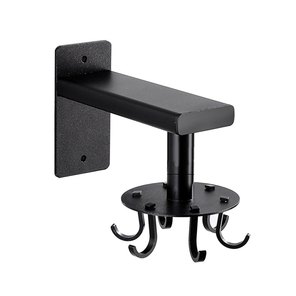 Pack 2 Support de rangement rotatif 360 a 8 crochets en acier inoxydable