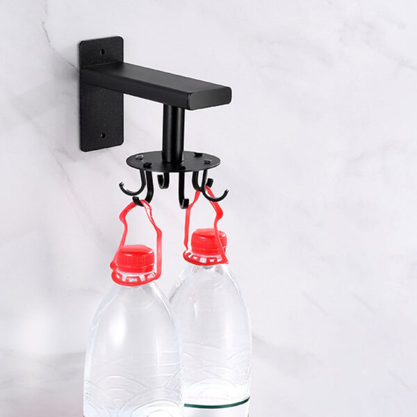 Pack 2 Support de rangement rotatif 360 a 8 crochets en acier inoxydable