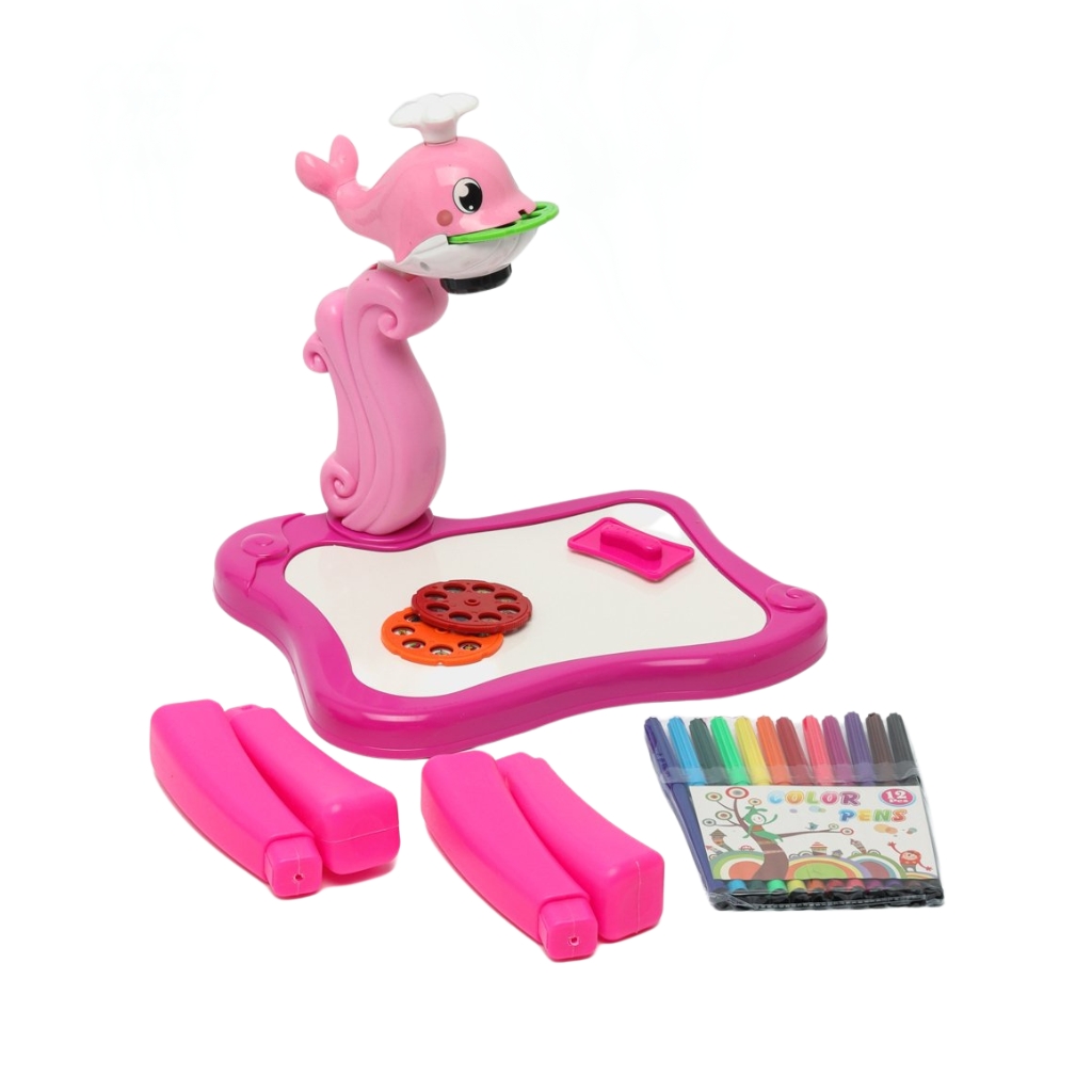 Drawing table with projector 24 images - Pink