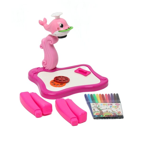 Drawing table with projector 24 images - Pink