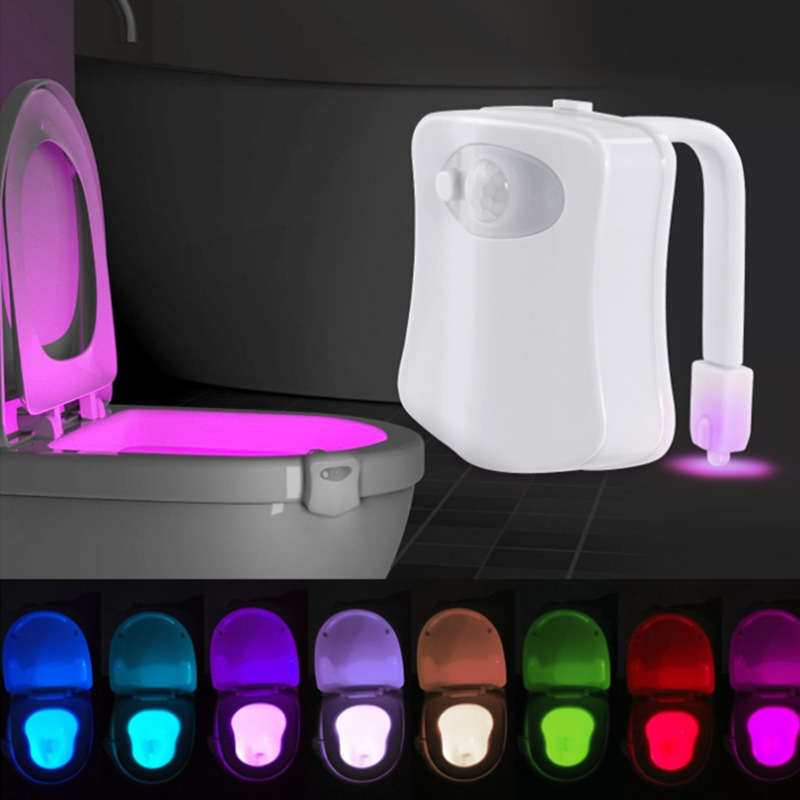 مصباح LED ديكوري مقاوم للماء للمرحاض مع مستشعر حركة