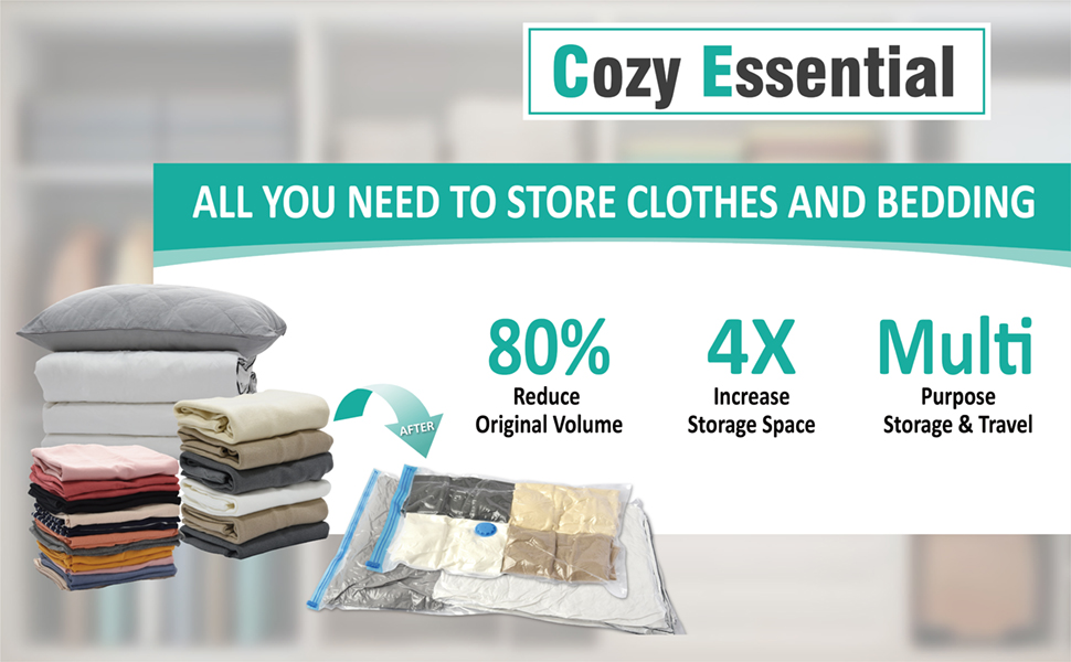 Vacuum compression storage bag 80 x 110 cm