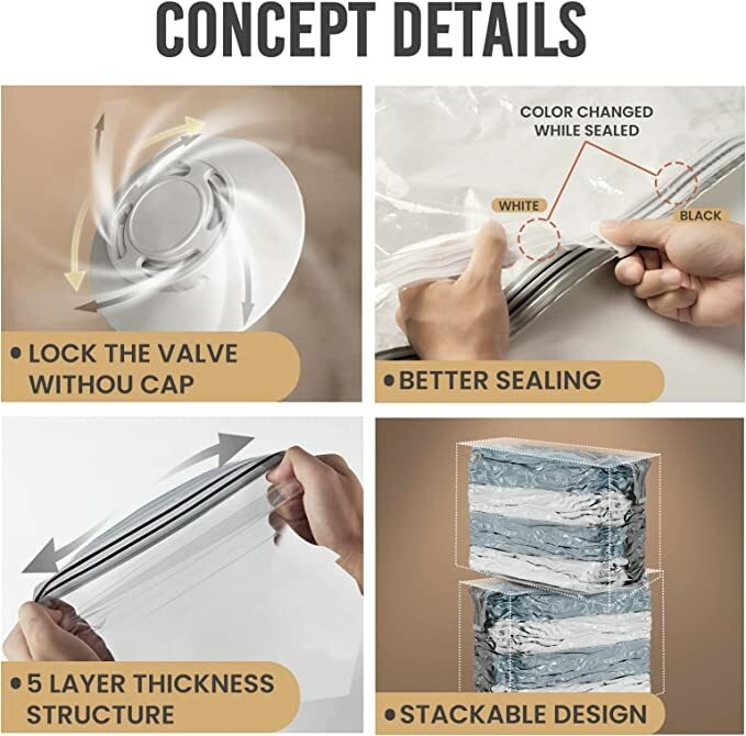 Vacuum compression storage bag 80 x 110 cm