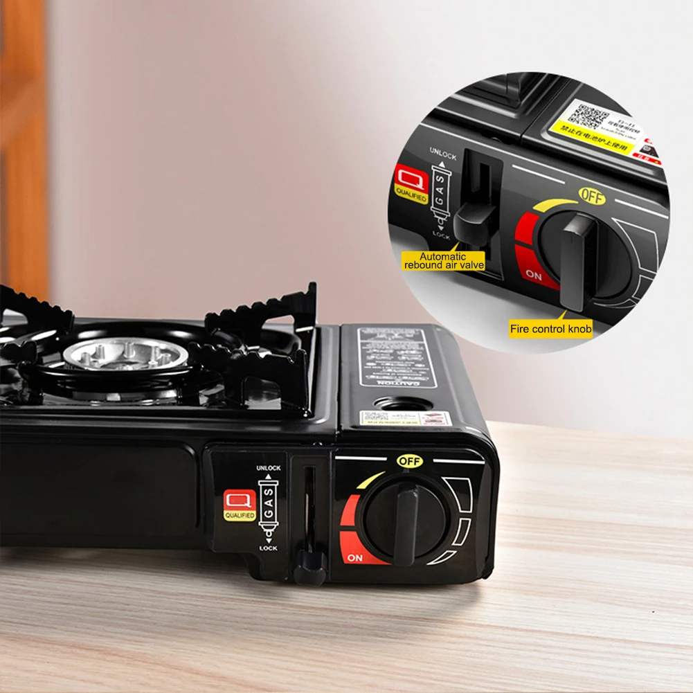 Camping gas stove with automatic ignition