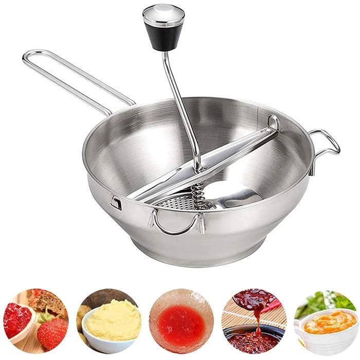 Broyeur de pommes de terre en acier inoxydable 3 disques de fraisage