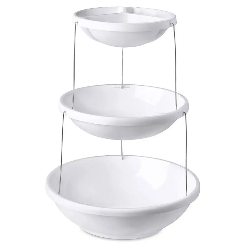 Bol torsadé pliable à 3 niveaux pour les trempettes et les bonbons