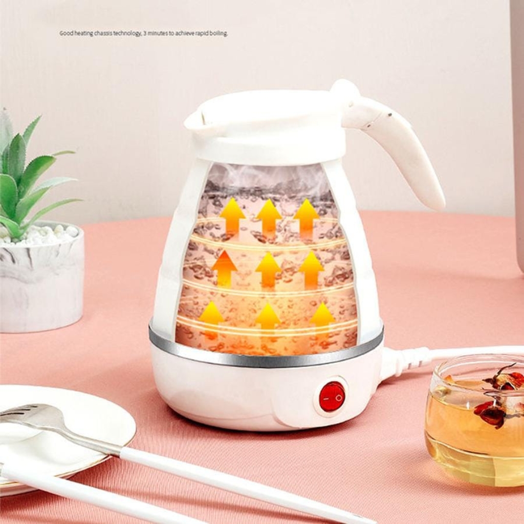 Bouilloire électrique pliable en silicone ,portable Avec  indicateur de mise hors tension غلاية كهربائية قابلة للطي محمولة سيليكون