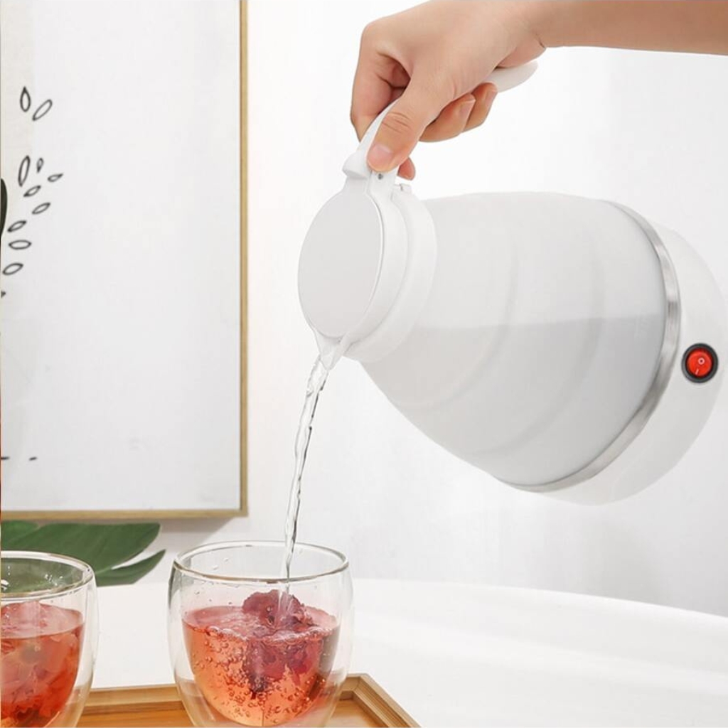 Bouilloire électrique pliable en silicone ,portable Avec  indicateur de mise hors tension غلاية كهربائية قابلة للطي محمولة سيليكون