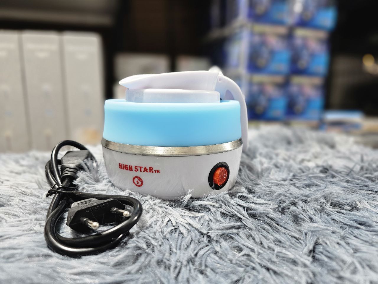 Bouilloire électrique pliable en silicone ,portable Avec  indicateur de mise hors tension غلاية كهربائية قابلة للطي محمولة سيليكون