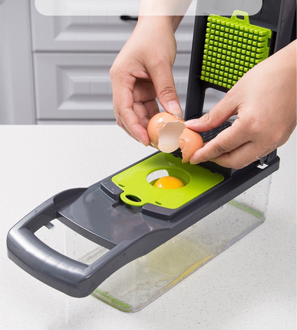 Hachoir à légumes multifonctionnel 14in1 , trancheur, mandoline, hachoir à oignons pour oignon, pomme de terre, tomate, concombre, carotte