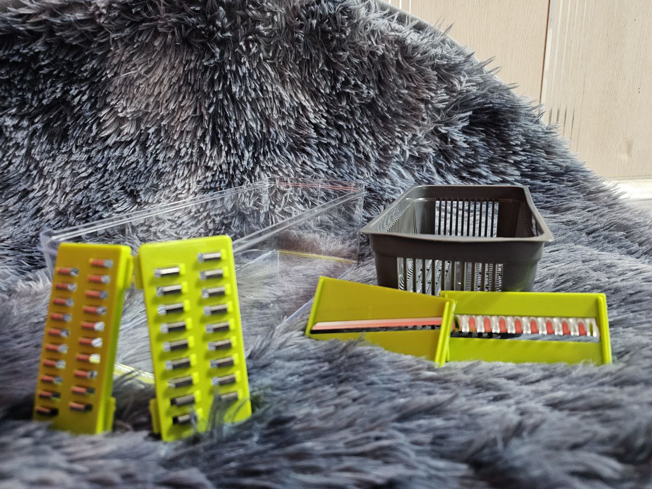 Hachoir à légumes multifonctionnel 14in1 , trancheur, mandoline, hachoir à oignons pour oignon, pomme de terre, tomate, concombre, carotte