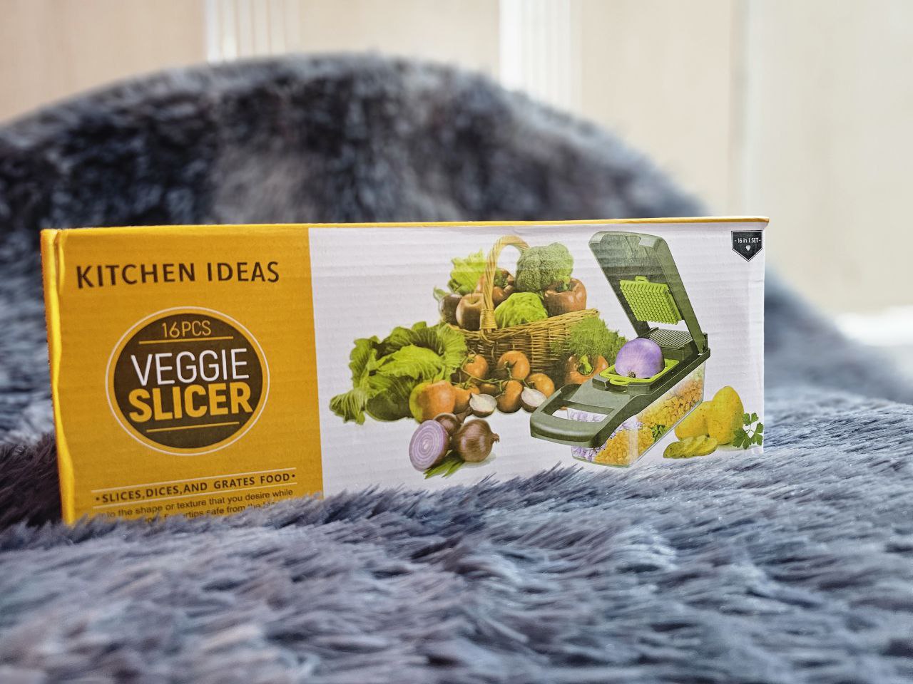 Hachoir à légumes multifonctionnel 14in1 , trancheur, mandoline, hachoir à oignons pour oignon, pomme de terre, tomate, concombre, carotte