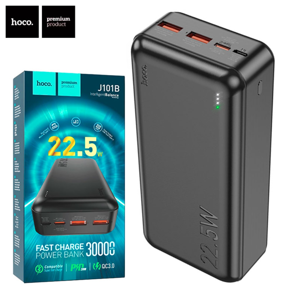باور بانك هوكو J101B سريع الشحن 30000 مللي أمبير بمنفذين USB