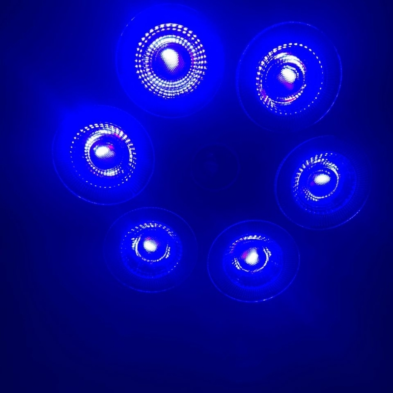 جهاز عرض ضوئي صوتي 4 في 1 RGB+W مع بلوتوث وتأثير وميض