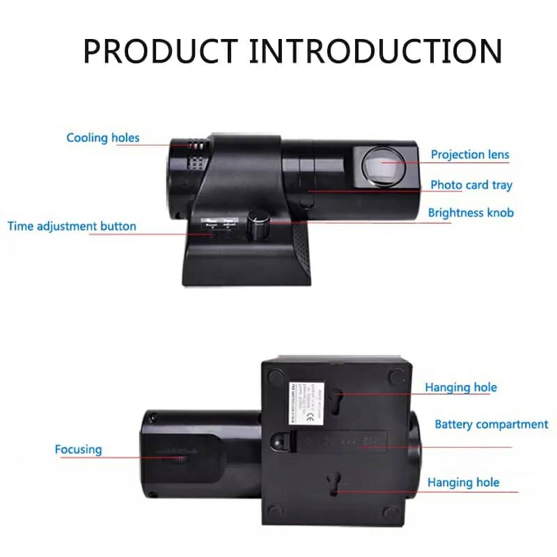 Horloge murale projecteur HD rotation 180 degrés 4 couleurs