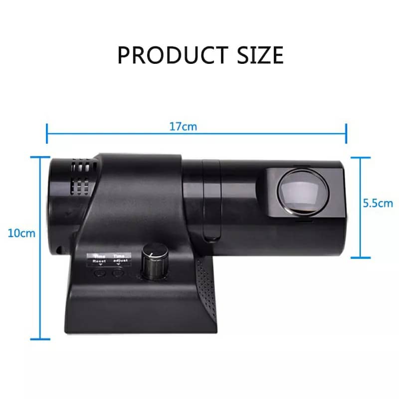 Horloge murale projecteur HD rotation 180 degrés 4 couleurs