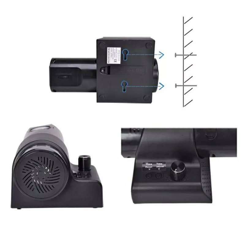 Horloge murale projecteur HD rotation 180 degrés 4 couleurs