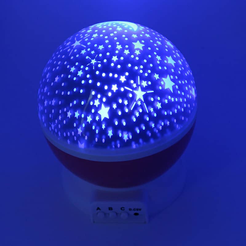 Rotating LED starry sky projector for kids room