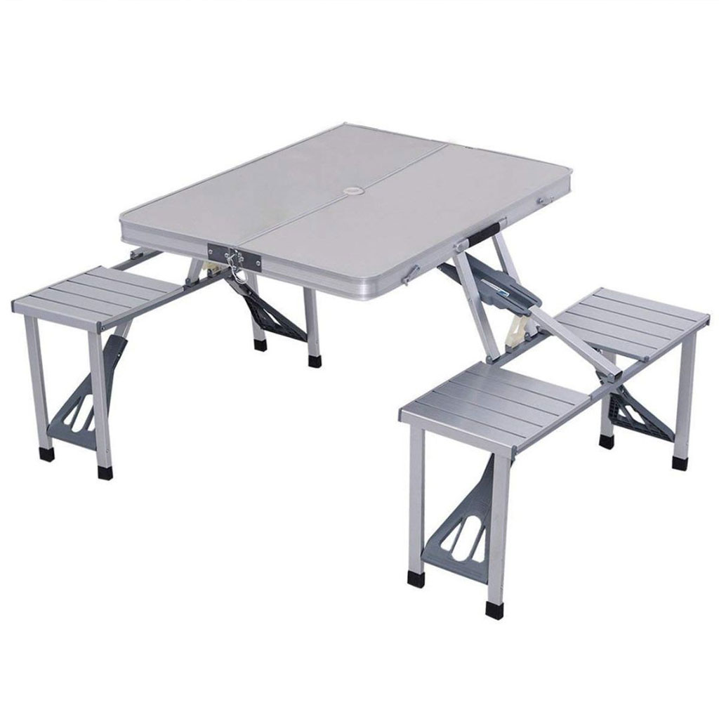 Table Aluminium Pliante 4 Places , Extérieure et Camping