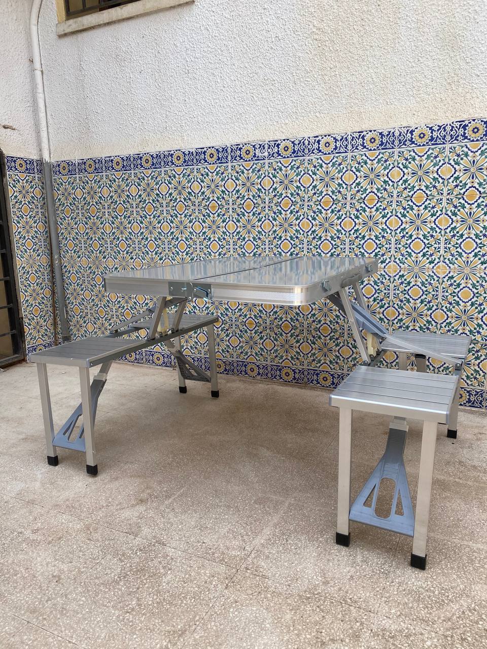 Table Aluminium Pliante 4 Places , Extérieure et Camping