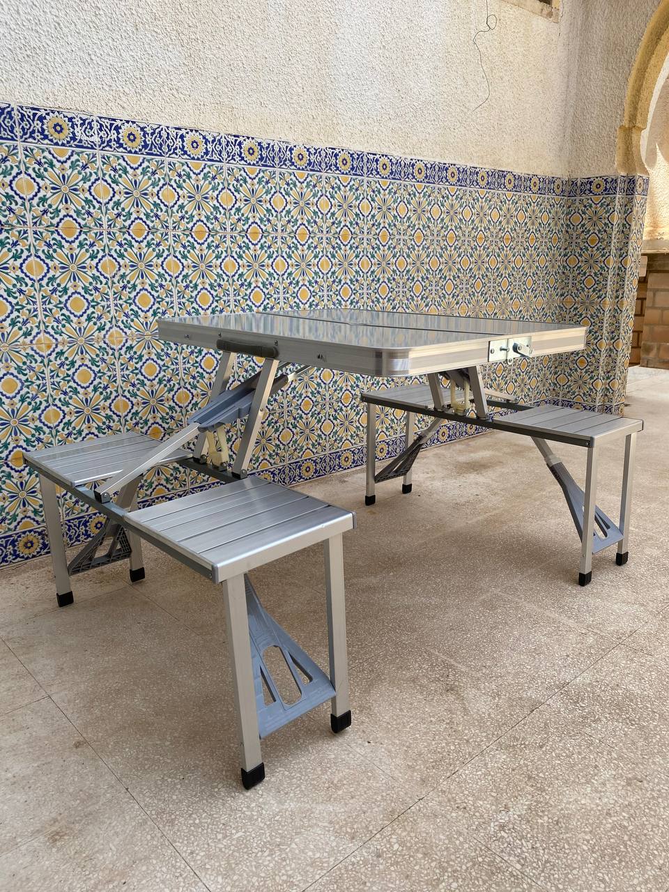 Table Aluminium Pliante 4 Places , Extérieure et Camping