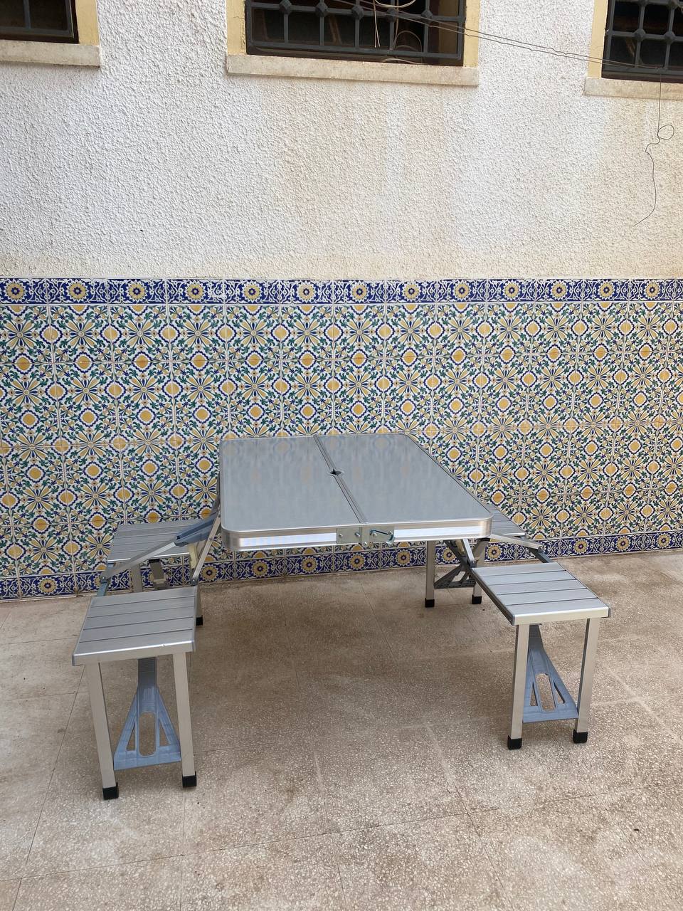 Table Aluminium Pliante 4 Places , Extérieure et Camping