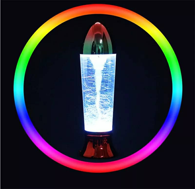 مصباح LED دوار بتصميم ندفة الثلج RGB