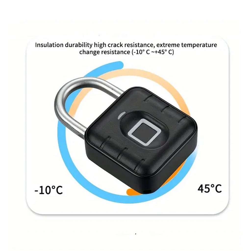Waterproof metal fingerprint padlock keyless