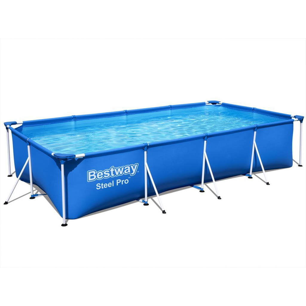 مسبح مستطيل Steel Pro من Bestway مع مضخة فلترة 400x211x81 سم
