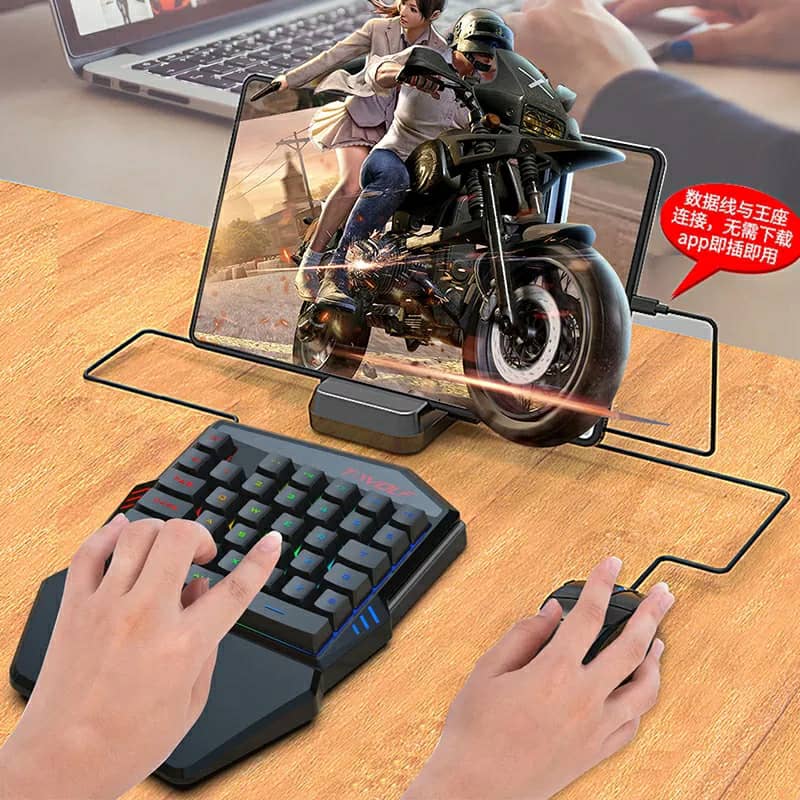 مجموعة لوحة مفاتيح وفأرة ميكس برو 4 في 1 للألعاب للهواتف الذكية