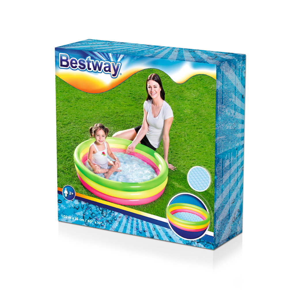 Bestway Rainbow Inflatable Pool 102 cm x 25 cm #51104