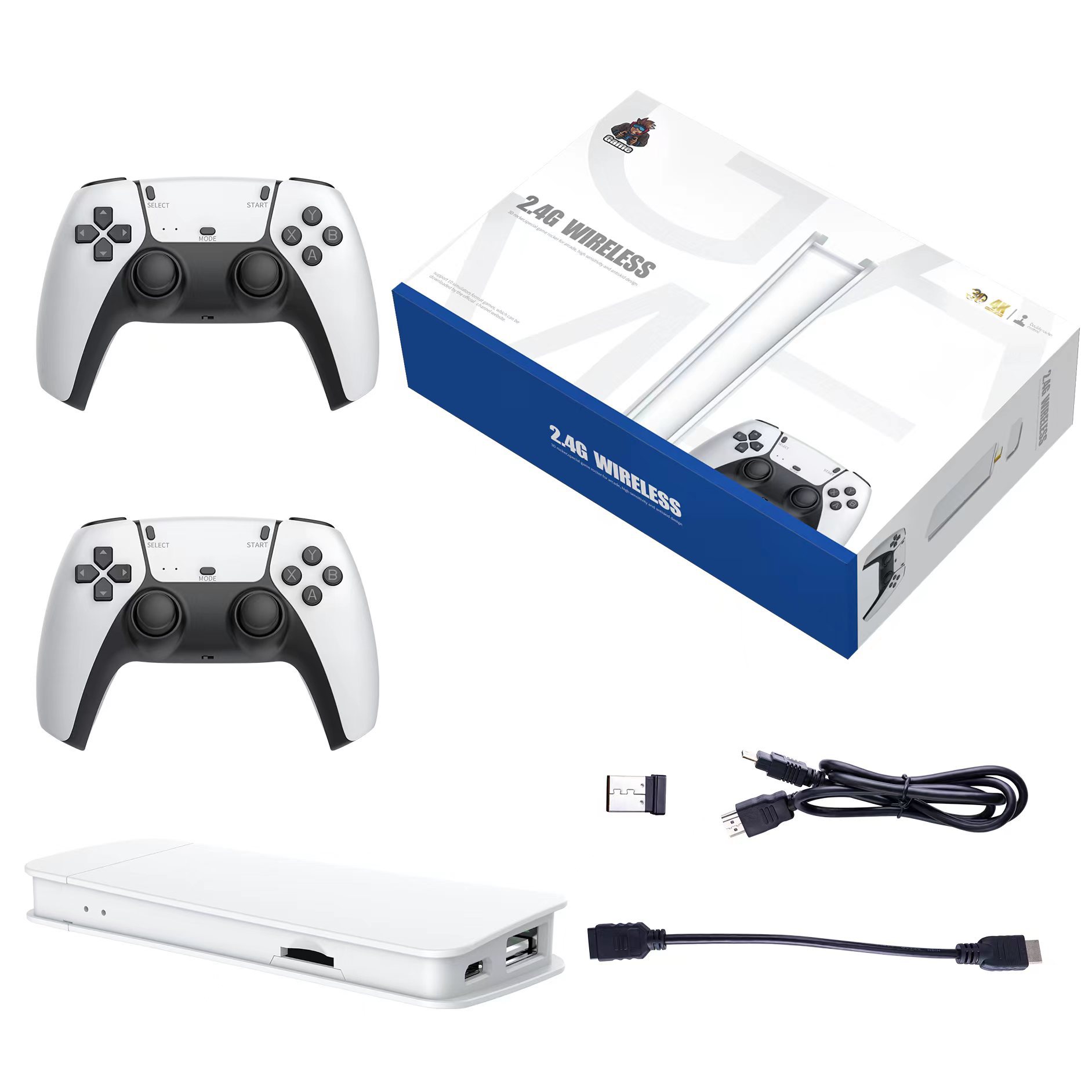 وحدة تحكم ألعاب M15 Game Stick Pro بدقة 4K مع 20000 لعبة ويدتي تحكم