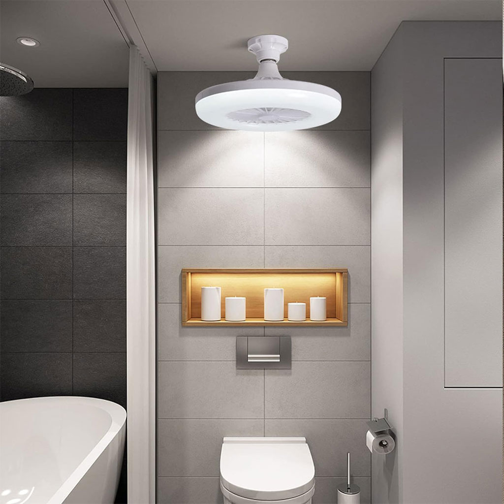 Ceiling fan with 30W E27 LED light