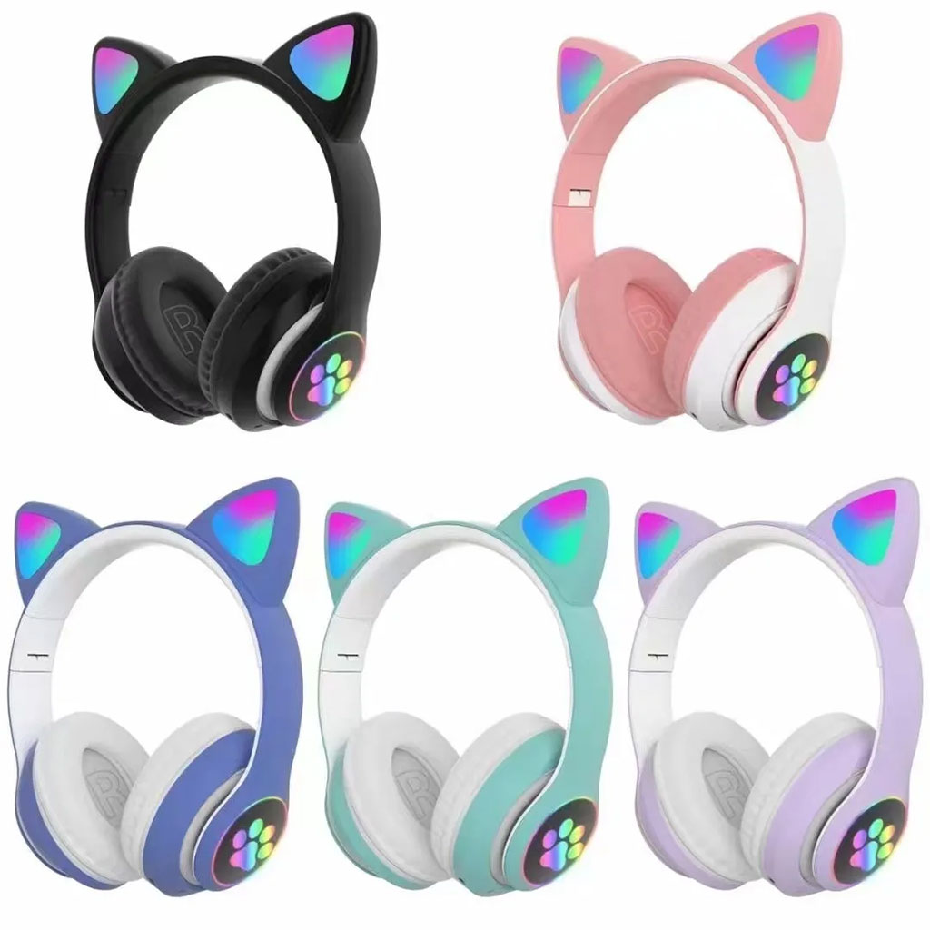 Casque Bluetooth sans fil oreilles de chat XY-231