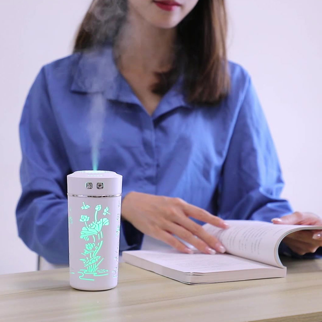 Lotus flower USB essential oil diffuser, cool mist, 250ml