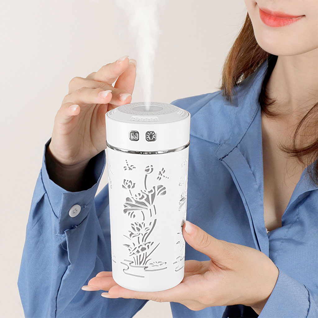 Lotus flower USB essential oil diffuser, cool mist, 250ml