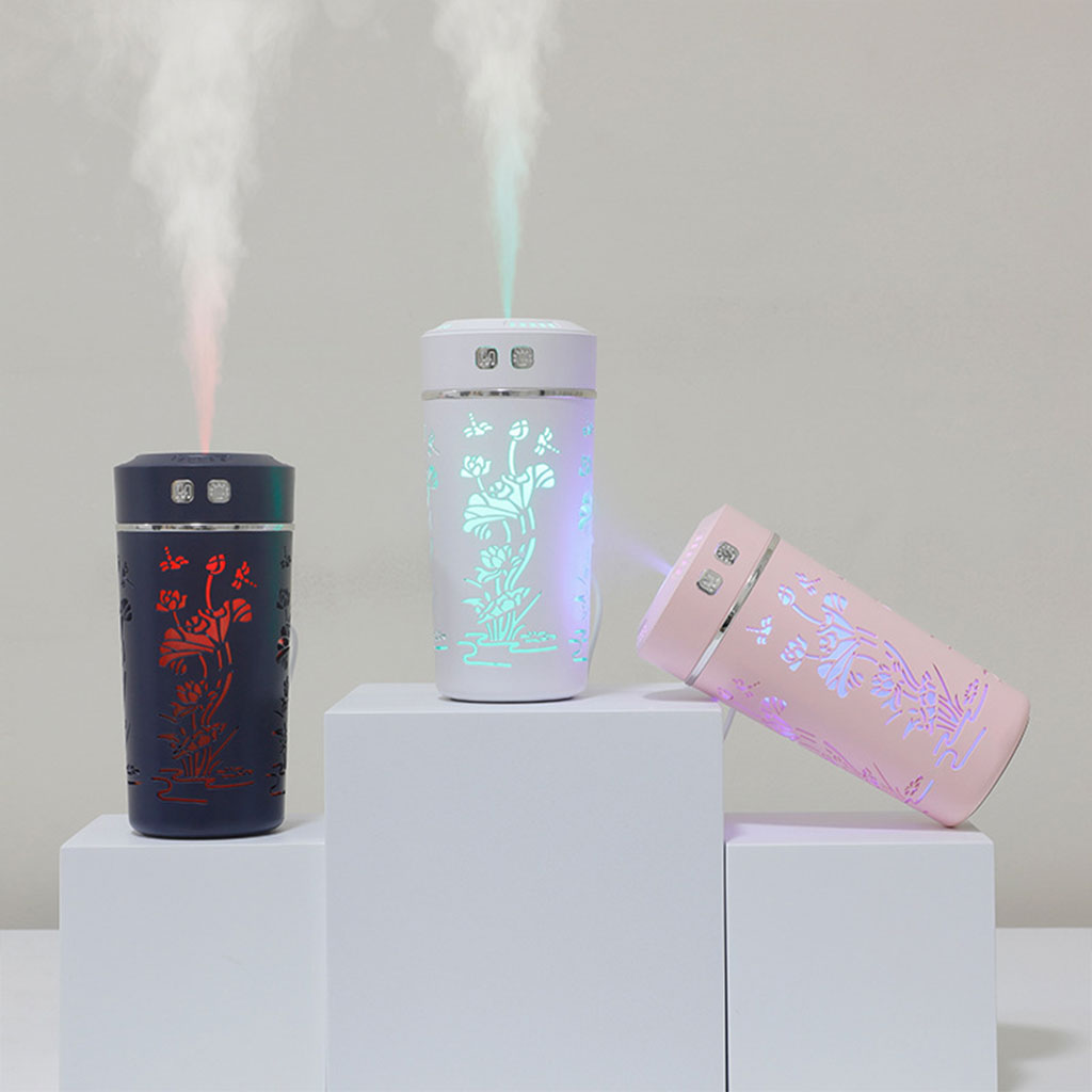 Lotus flower USB essential oil diffuser, cool mist, 250ml