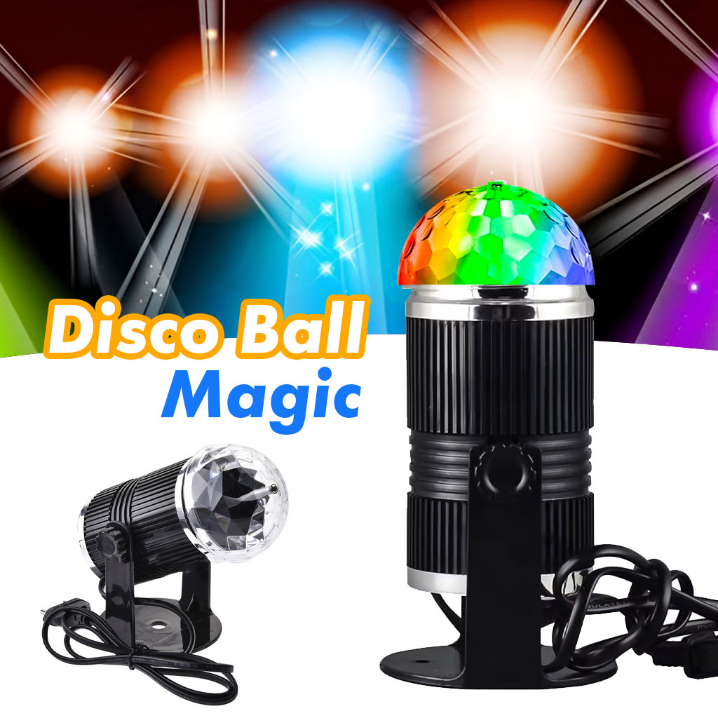Voice-controlled rotating crystal ball projector, RGB LED laser 220V