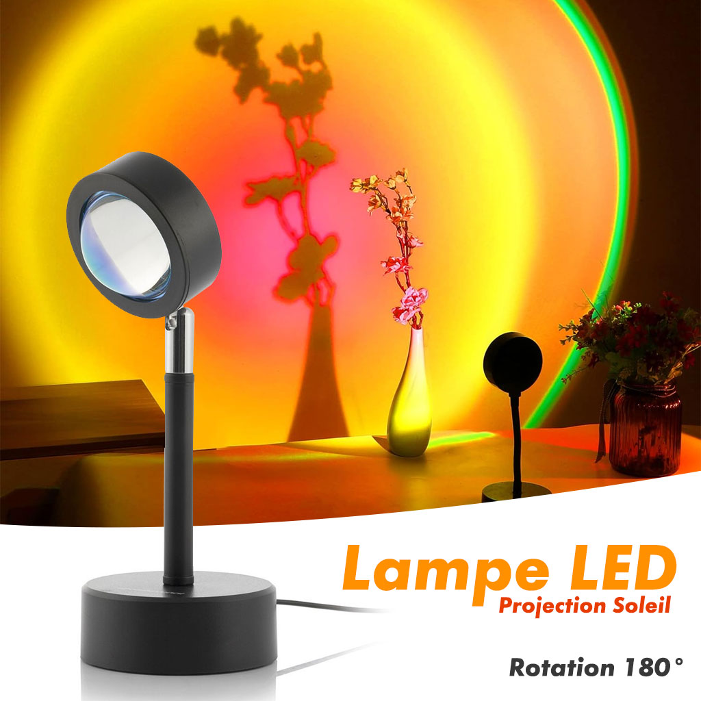 180° Rotatable Sunset Projection Lamp USB