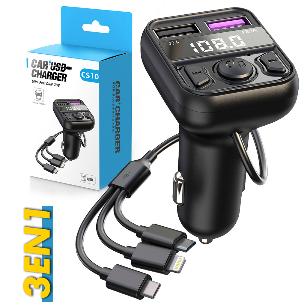 جهاز إرسال بلوتوث للسيارة CS10 راديو MP3 AUX