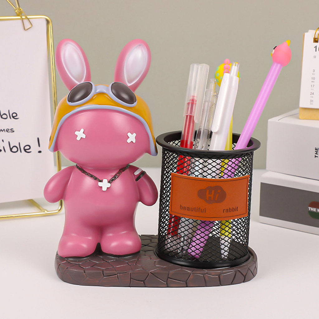 Multifunctional rabbit design pencil holder