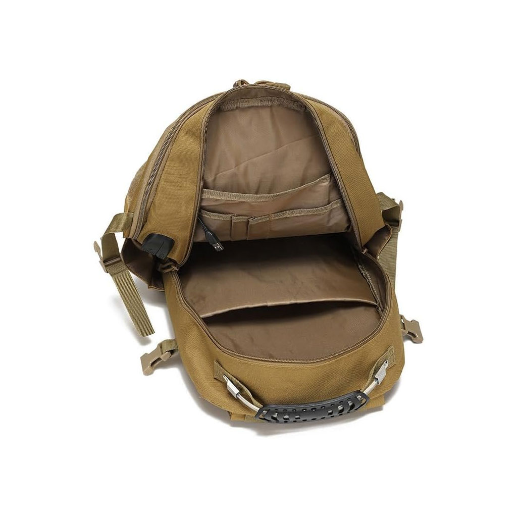 Sac à dos tactique USB pour camping, sac militaire 15,6 pouces