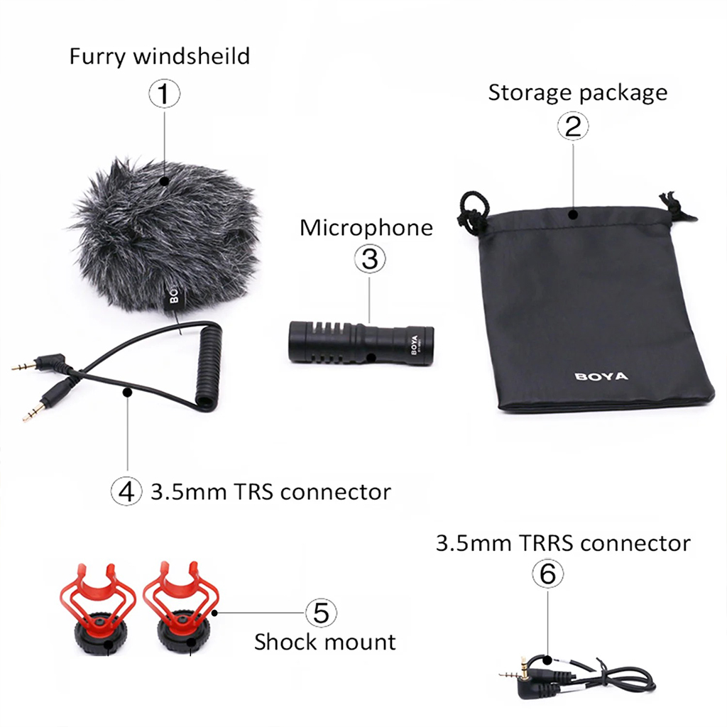 Microphone Boya MM1 pour appareils photo et smartphones