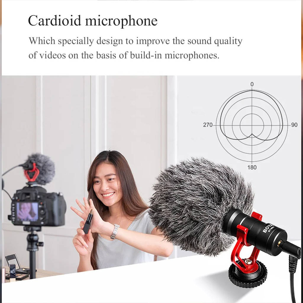 Microphone Boya MM1 pour appareils photo et smartphones