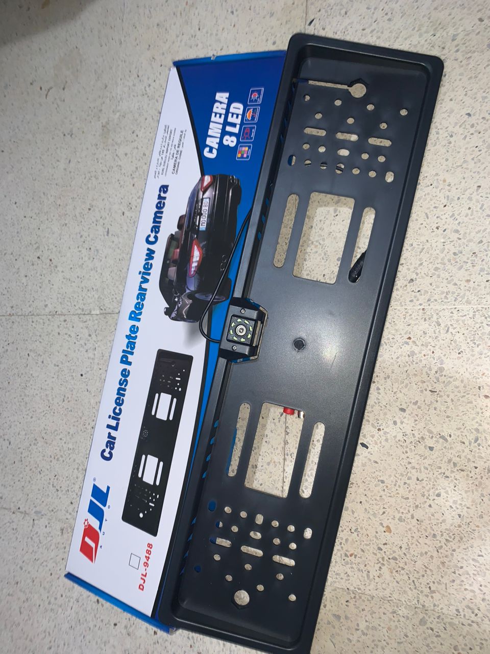 Caméra de recul HD avec support de plaque d'immatriculation, 4 LED
