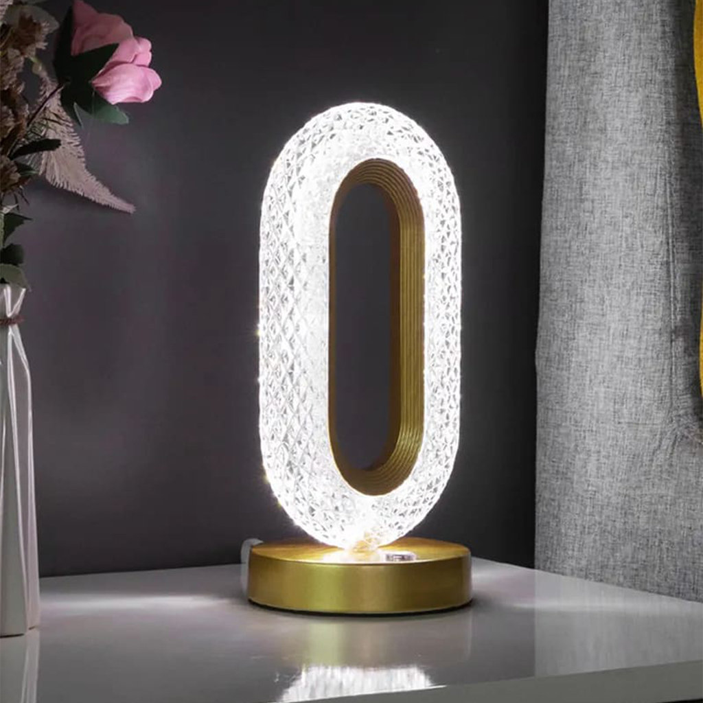 مصباح طاولة ديكور LED بتصميم عين النجم، قطعة واحدة
