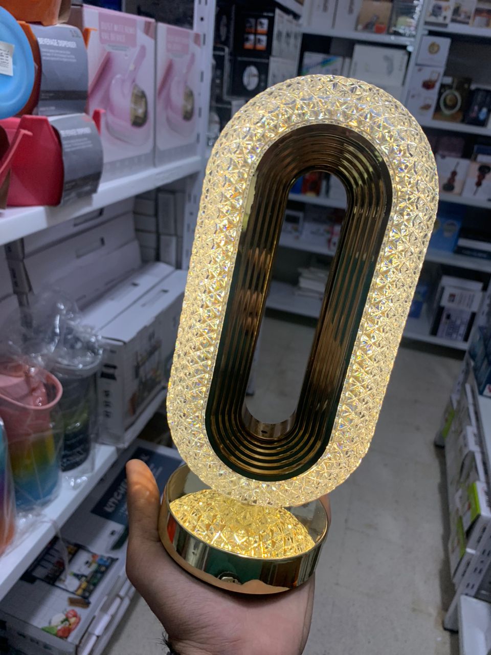 مصباح طاولة ديكور LED بتصميم عين النجم، قطعة واحدة