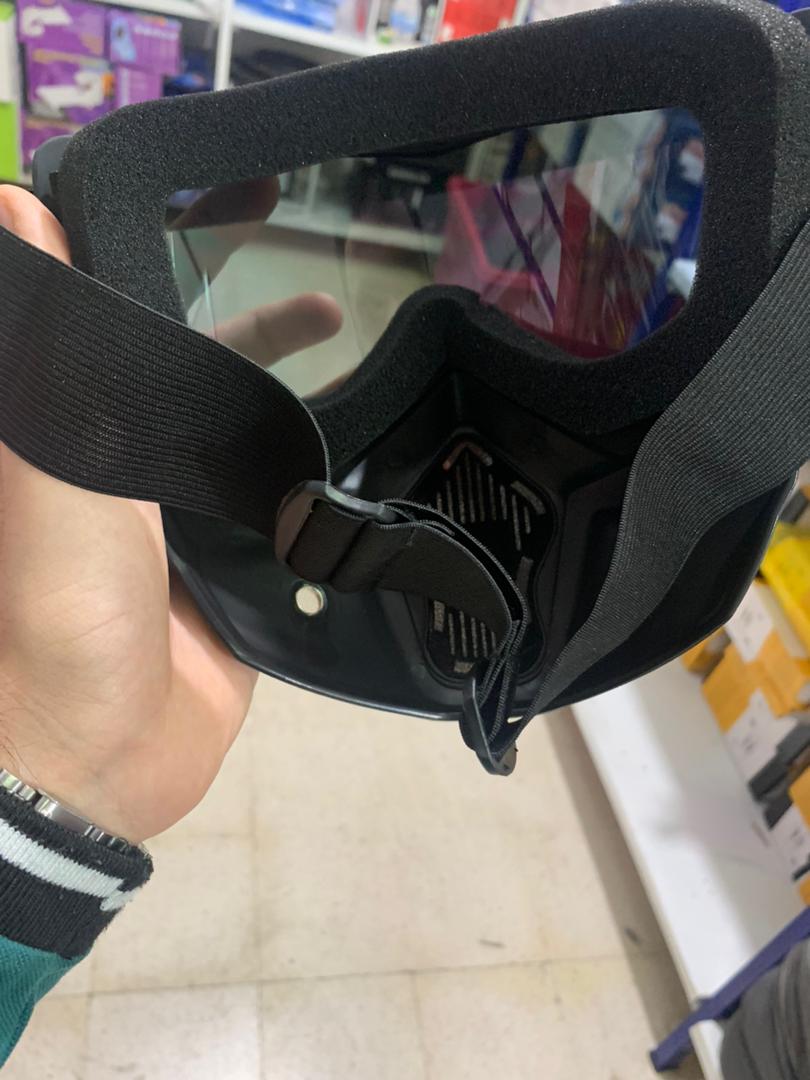 Motorcycle helmet with removable colorful goggles