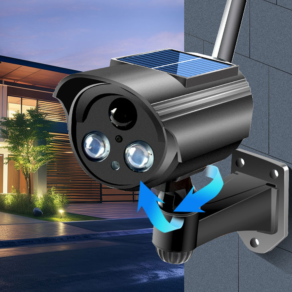 Dummy camera and solar lamp with motion sensor